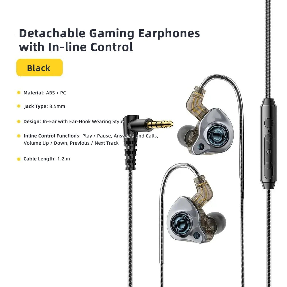 USB C Headphones For Samsung Galaxy S26 S25 Ultra iPhone 17 16 Earphones Wired HiFi Bass Stereo Music Earbuds Gaming with MIC