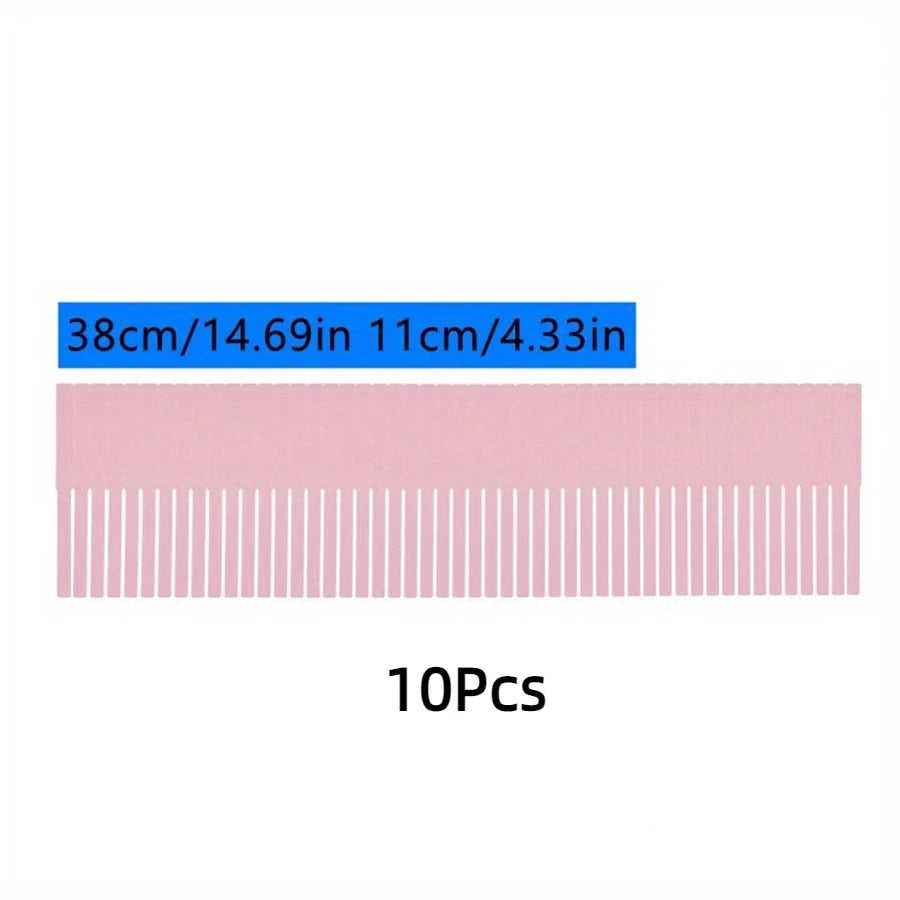 10Pcs Adjustable Drawer Dividers Organizer System for Cupboard Underwear Socks - Household Storage Solution