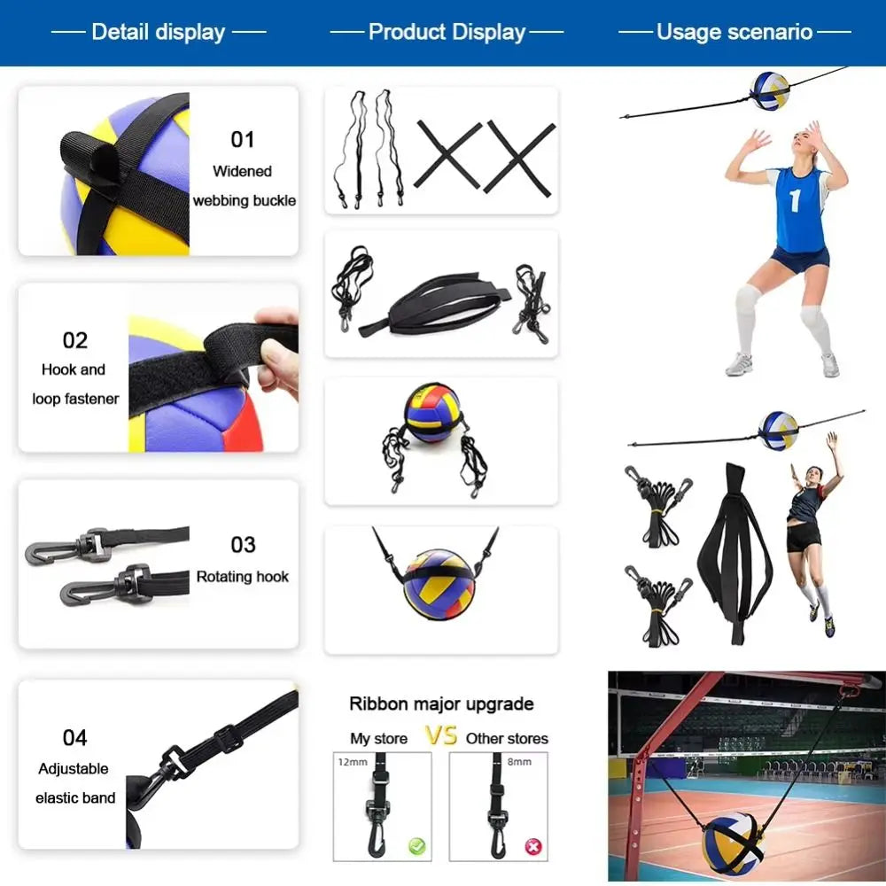 Elastic Volleyball Training Chain Flexible Wear-resistant Solo Serve Trainer Volleyball Auxiliary Training