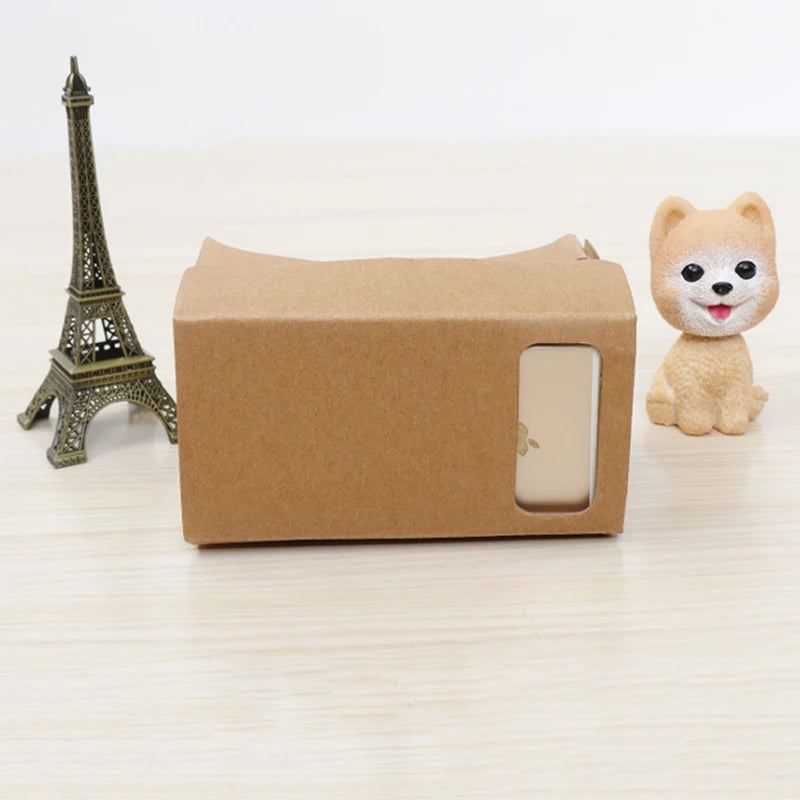 1Set Cardboard 3D Virtual Reality Glasses For Android or Phone NEW Model DIY Transform Your Device Into a Big Screen.