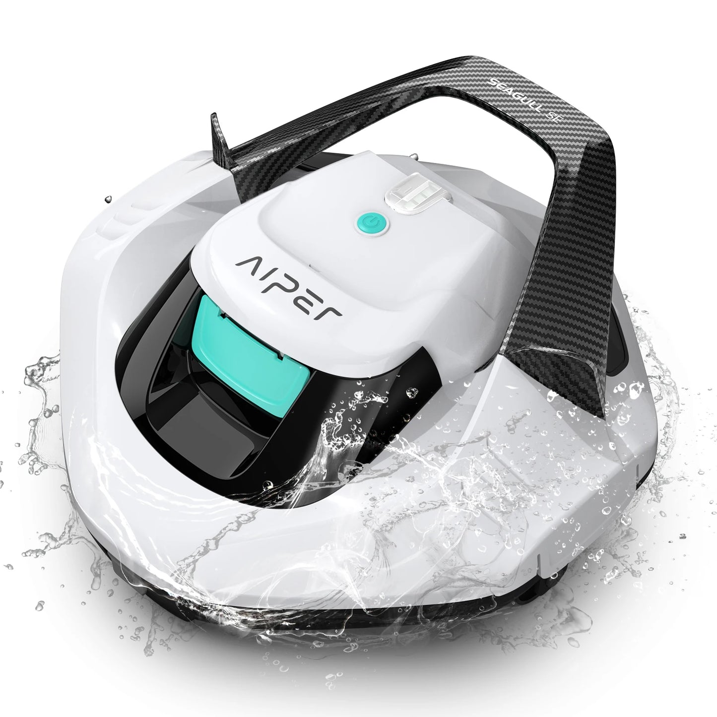 Refurbished Aiper Seagull SE Pool Vacuum Cordless Robotic Pool Cleaner with 100 Mins Runtime, Powerful 1320GPH Suction,Smart Self-Parking, Pool Vacuum for Above Ground Pools up to 860 Sq.ft