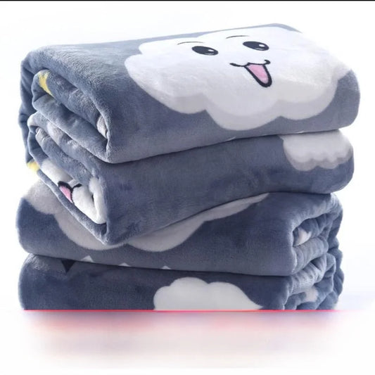 Thick Winter Blanket Bedding Coral Fleece Flannel Office Nap Gift Box Student Dormitory Bedding Pure Color Polyester Fiber