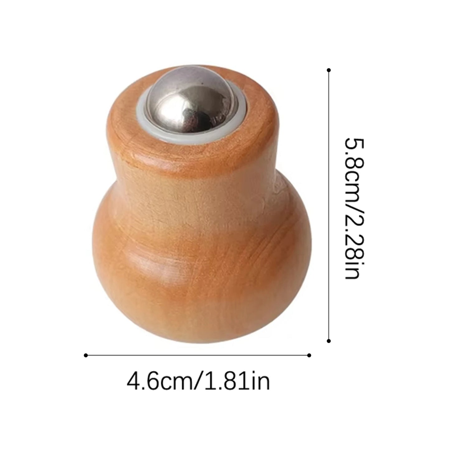 Facial Roller Mini Massager Handheld Wooden Acupressure Tool for Face Neck Shoulder Muscle Relaxation Skin Care Stress Relief