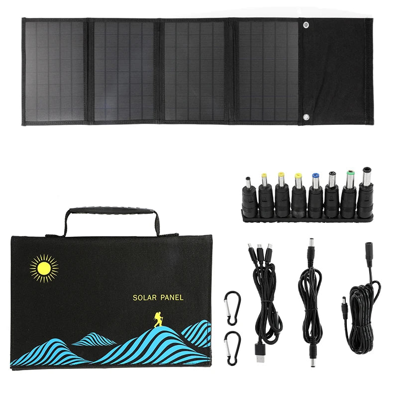 100W Solar Panel Folding Bag Usb+dc Output Solar Charger Portable