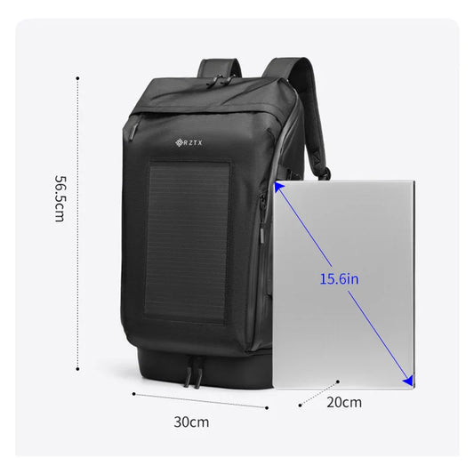 Fashion Water Resist USB Charging Multifunction Backpack Solar Battery Power Bank Panel Bag Outdoor Travel Bag