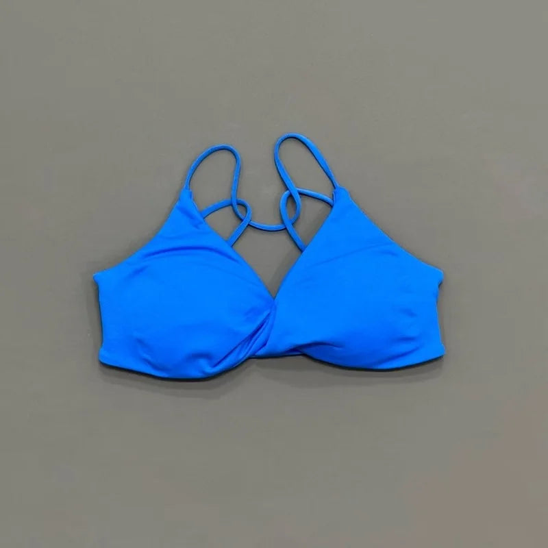 HISTELLO Vision Sports Bra Women Cross Back Seamless Yoga Bra With Removable Pads Backless Underwear Gym Running Sports Top