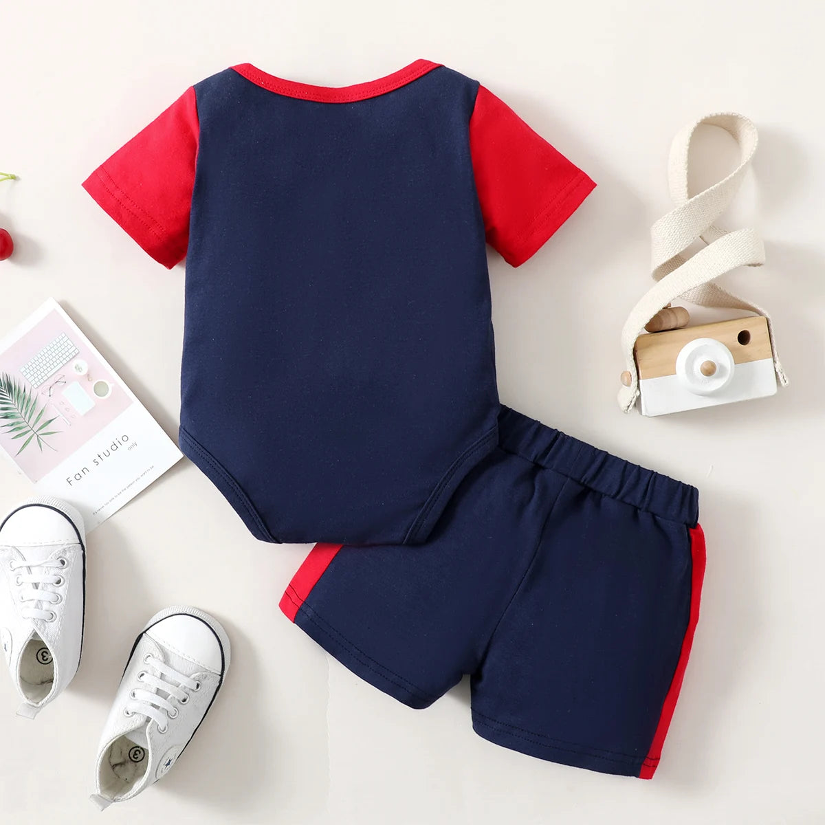 3-24 Months Baby Boys Clothes Set Short Sleeve Letter Top Bodysuit +Shorts Toddler Boy Summer Fashion Sport 2PCS Outfit