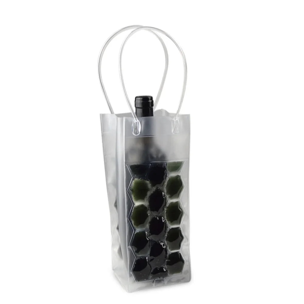 Ice Wine Bag Holder Champagne Beer Cooler Wine Glass Holder Whisky Can Drink Cooler Gel Cooling Chiller Bar Accessories