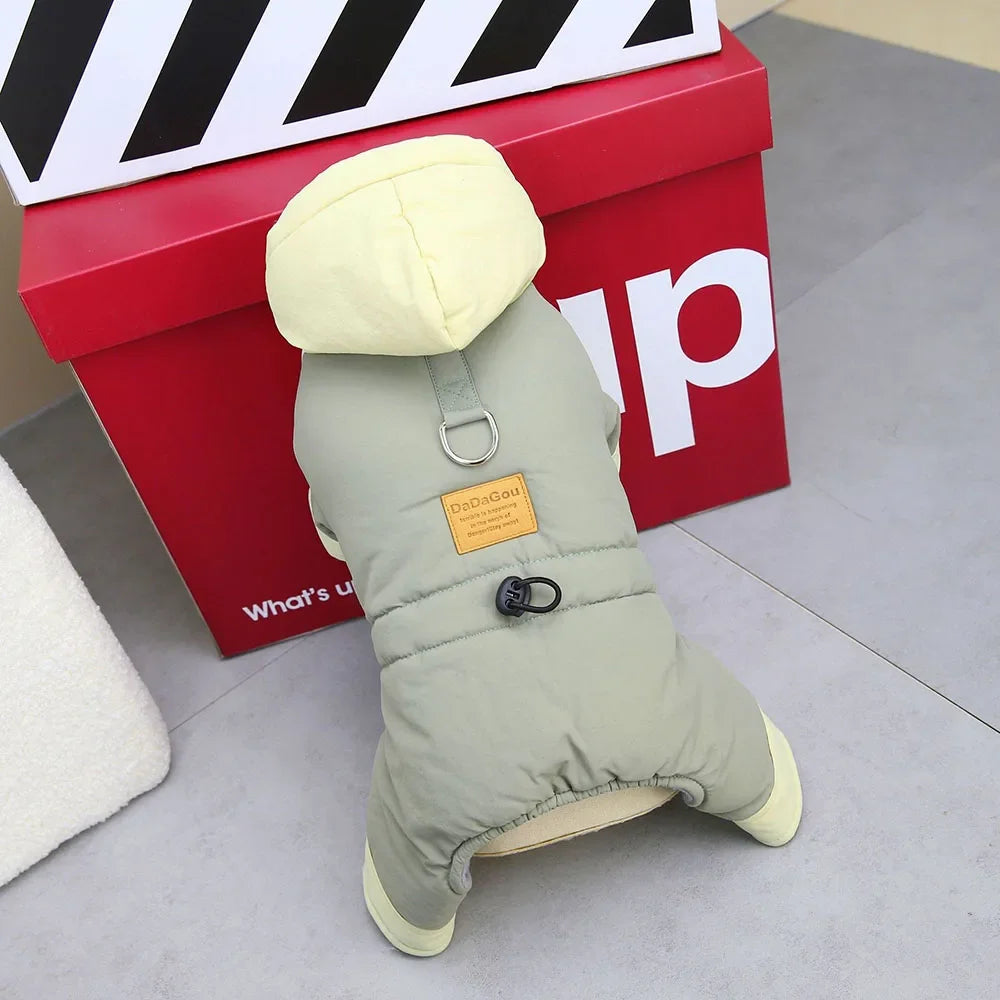 Waterproof Pet Clothes for Dog Winter Warm Dog Jacket Coat Cat Small Dog Hooded Jumpsuit Snowsuit Puppy Outfits for Cold Weather