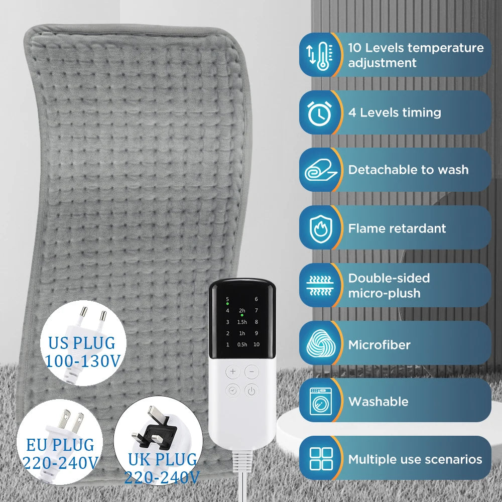 Electric Heating Pad Thermal Mat for Neck and Back Muscle Relaxation Household Warm Abdomen Winter Heated Blanket Office