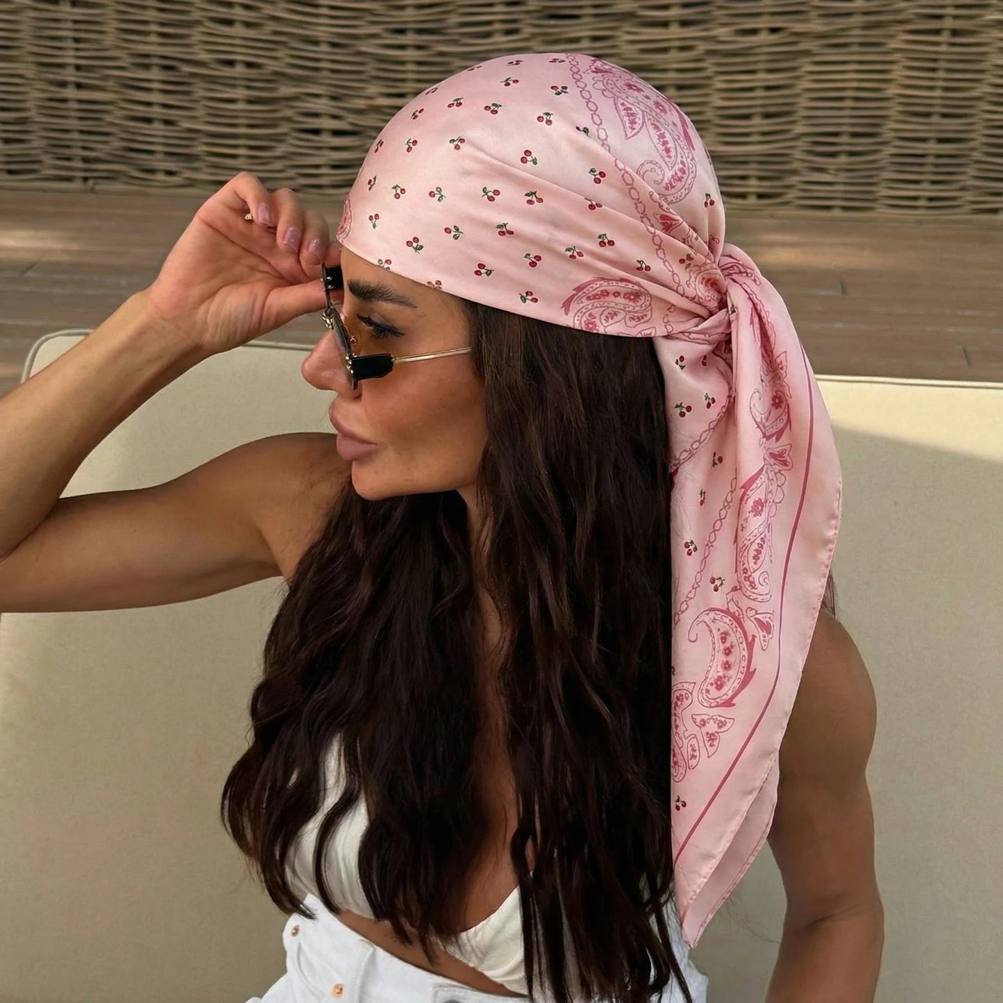 2026 Dot Print Square Scarf For Women Silk Shawl Neckerchief Female Hair Bands Head Wraps Headband Foulard Satin Hijab Bandana