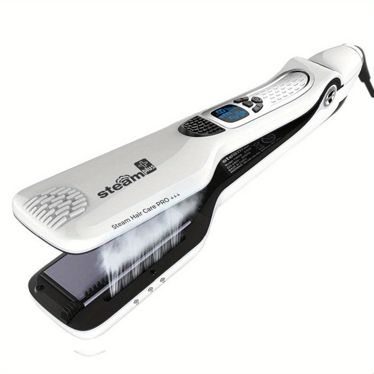 Steam Hair Straightener Brush Ceramic Flat Iron Professional Hair Straightening Iron Comb Electric Hair Crimper Heating Comb