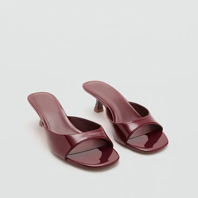 *Fashionable Sexy and Comfortable Casual Slippers for Women Summer New Hot Selling Square Toe Elegant High-heeled Slippers