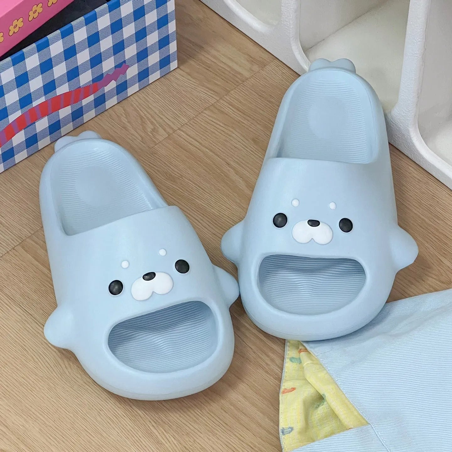 Cloud Seal Slipper Women Bear Cute Sandals Summer Flip Flops Beach Slides House Casual Room Home Shoes Kawai Flat Female Eva Men