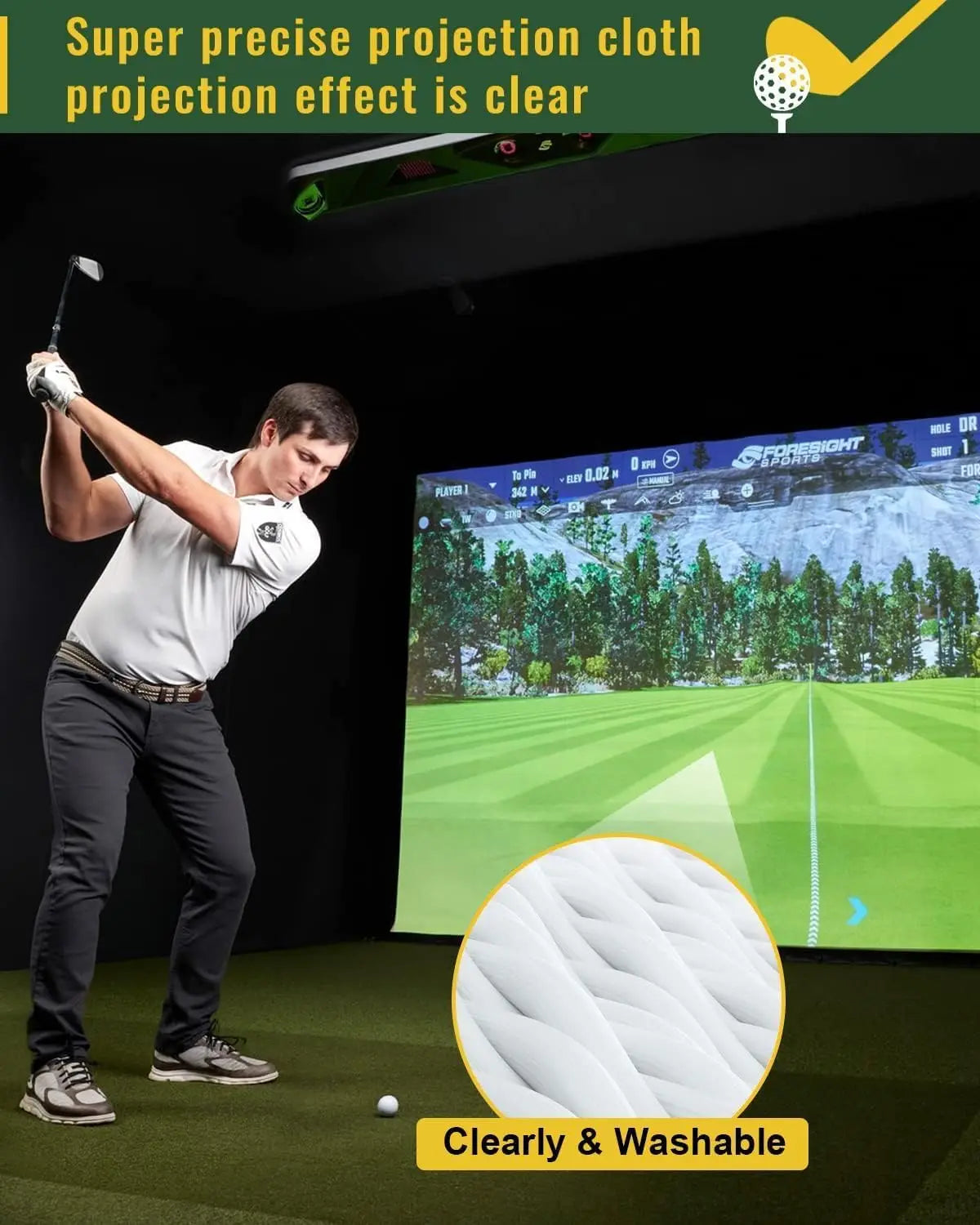 Golf Simulator Impact Screen(118 * 118)