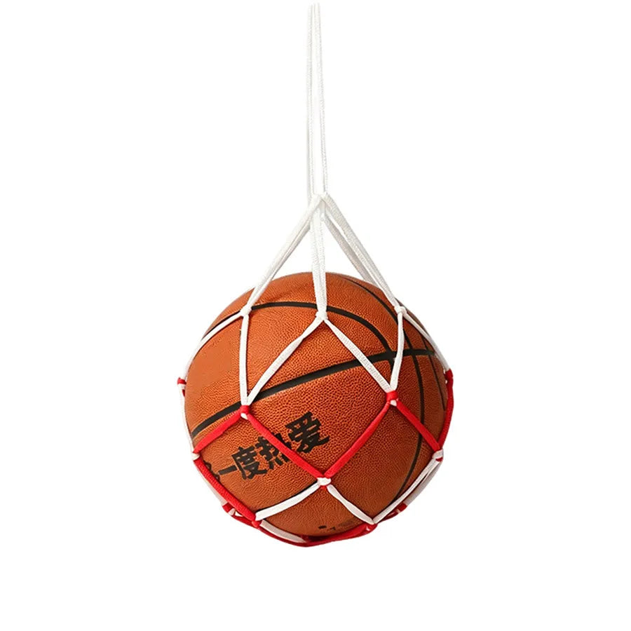4/1Pc+Gift Basketball/Football Net Bag Thick Woven Net Basketball Storage Durable Nylon Training Net Bag for all kinds of balls