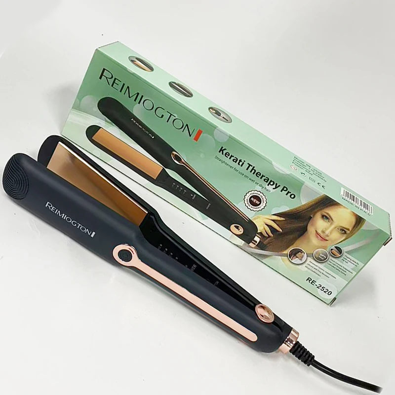 Hair Straightener Professional Ceramic Flat Iron Negative Ion Wide Plate Temperature Adjustable Straightening Iron