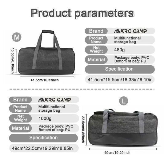 Outdoor Camping Cookware Bag Cutlery Pouch Large Capacity Tableware Handbag Outdoor Stove Tableware Storage Bag for Picnic BBQ