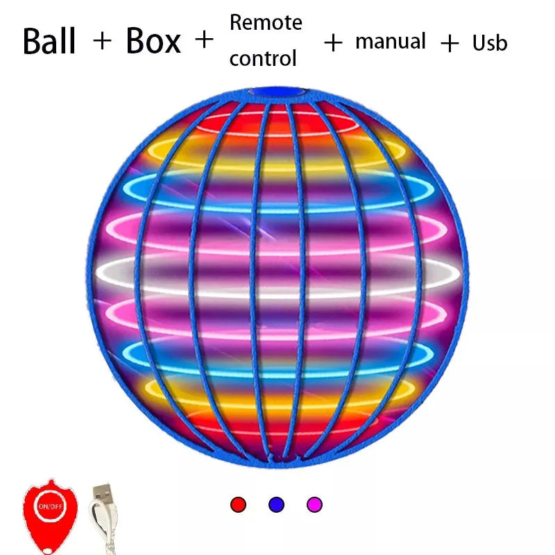 Boomerang Flyorb Magic Flying Ball with LED Lights Drone Hover Ball Fly Nova Orb Flying Spinner Fidget Toys Gift for Kids