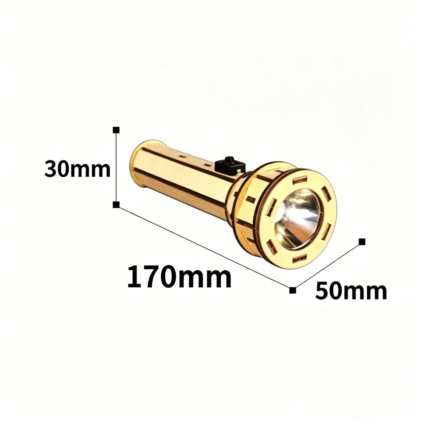 Wooden Puzzle Set DIY Electric Flashlight Handmade Cute Shape Safe Interactive Educational Physical Science Adults Creative Gift