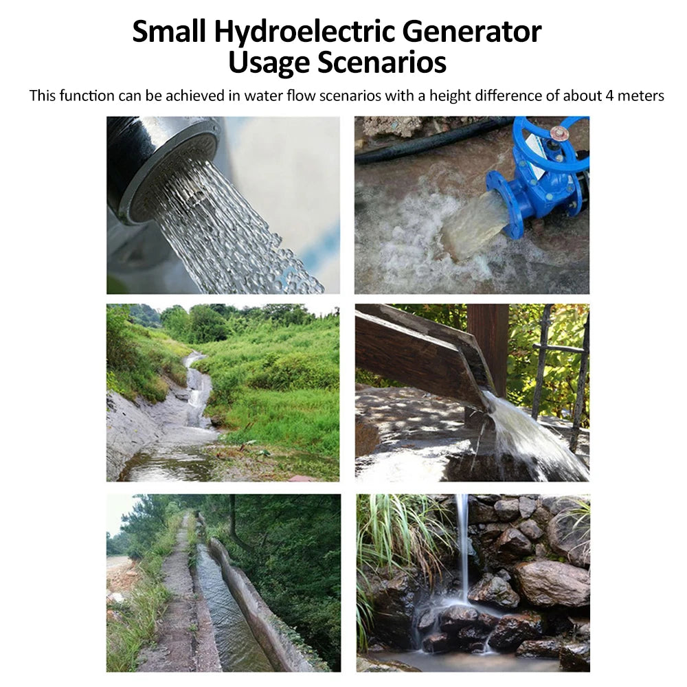 DC 18V 2A 36W Compact Hydraulic Generator, Water Turbine Generator,Brushless DC/AC Hydraulic Pump Generator,High-Power Generator
