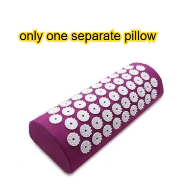 Acupressure Mat Massage Mat Pillow Set Applicator for Neck Foot Yoga Mat with Needle Back Cushion