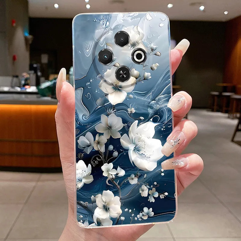 For Tecno Spark 30C Case kl5 kl5n Aesthetic Butterfly Flower Clear Soft Silicone Back Cover Techno Spark 30C Phone Case k15 k15n