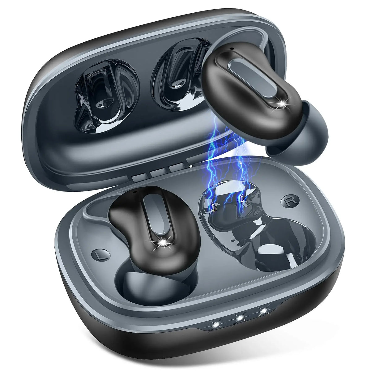 D20 Mini Sleep Earbuds for Side Sleepers | ANC Bluetooth 5.4 48H Battery IP7 Waterproof Hi-Fi Bass ENC Mic.