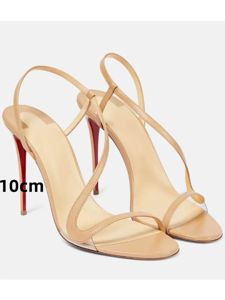Ladies' Summer New Multi Color Serpentine Grass Stiletto Sandals Sexy Party Fashion Show 35-44 Large Women's Sandals