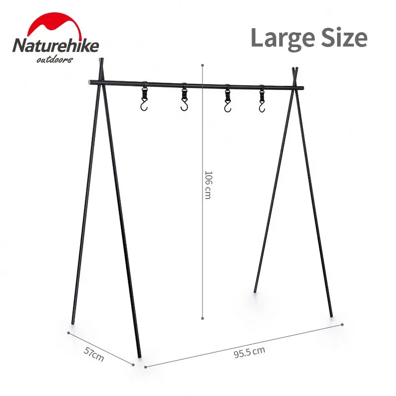 Naturehike-Aluminum Alloy Hanging Rack, Outdoor Camping Tableware, Triangle Shelf Hanger, Outdoor Camping