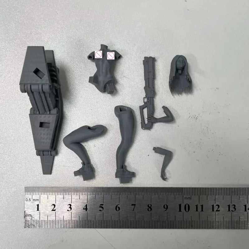 1/24 Scale Cyberpunk Science Fiction Female Warrior Resin Figure Model Kit Hobby Garage Kit Unassembled Unpainted Free Shipping