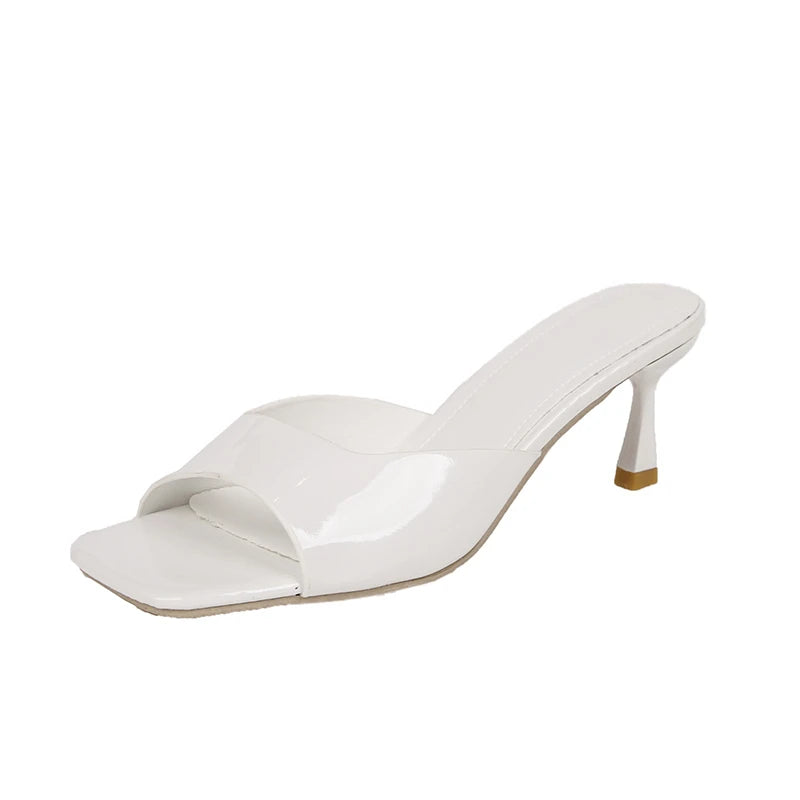Fashion Fish Mouth Slippers Summer Comfort Dress Shoes Sexy Open Toe Stiletto Sandals Elegant Office Women High Heels