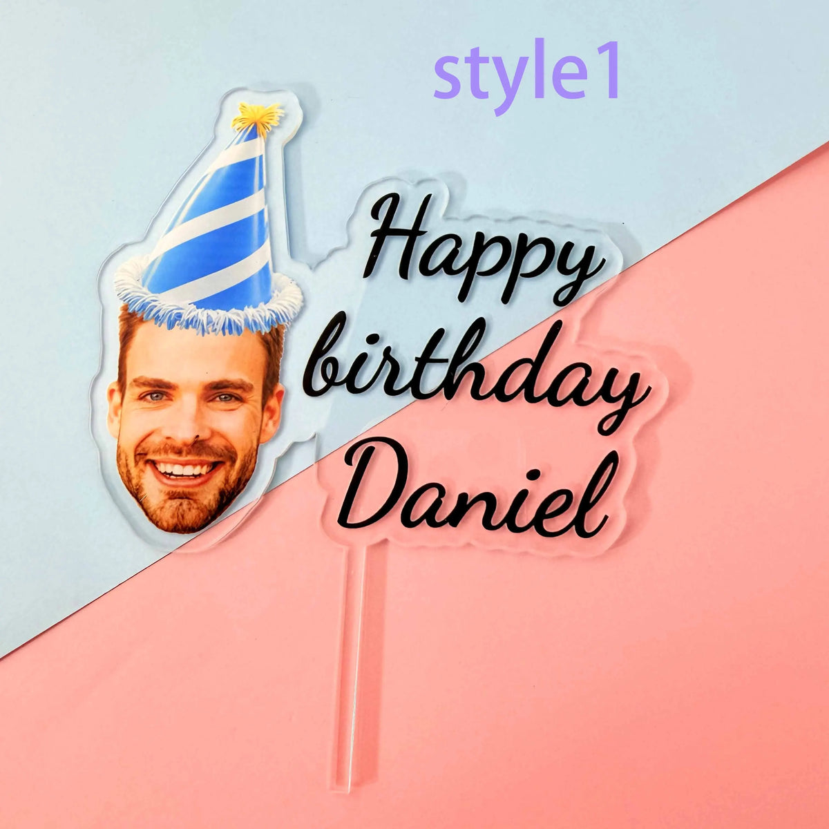 Personalized 30th 40th 50th Birthday Cake Topper Funny Birthday Party FavorsBirthday Party Decor Custom Photo Cake Topper