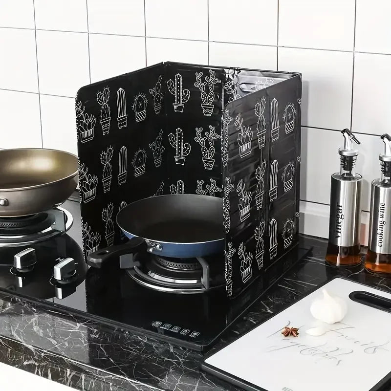 1/2pc Kitchen Splash Guard Domestic Hob Splash Guard For Frying Cooking Splash-Proof And Heat-Resistant Shield