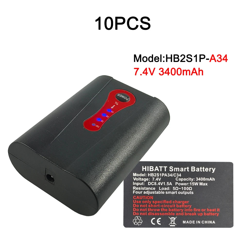 Smart batteries 7.4V 3400mAh 18650 for Heated Clothing, Heated Vest,Gloves,Electric Heating Belt heated insole shoes