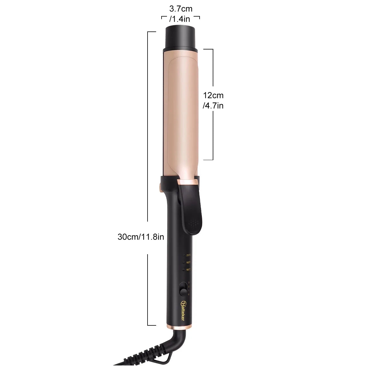 Hatteker 36mm Large Curling Iron Wave Hair Setter for Bangs And Home Use Egg Roll Hair Styler Compact Size for Easy Handling