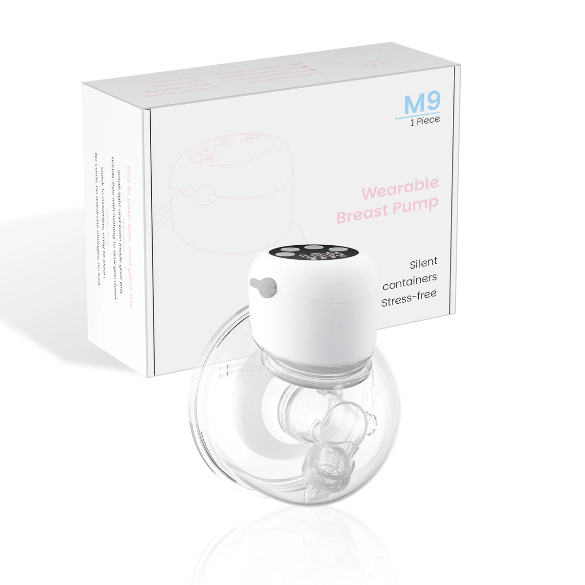 Electric Wearable Breast Pump - 4 Modes 9 Levels, Ultra-Quiet BPA-Free Hands-Free Portable 24mm Flange for Breastfeeding