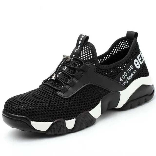 Work Boots Breathable Safety Shoes Men's Lightweight Summer Anti-Smashing Piercing Work Sandals Protective Single Mesh Sneaker