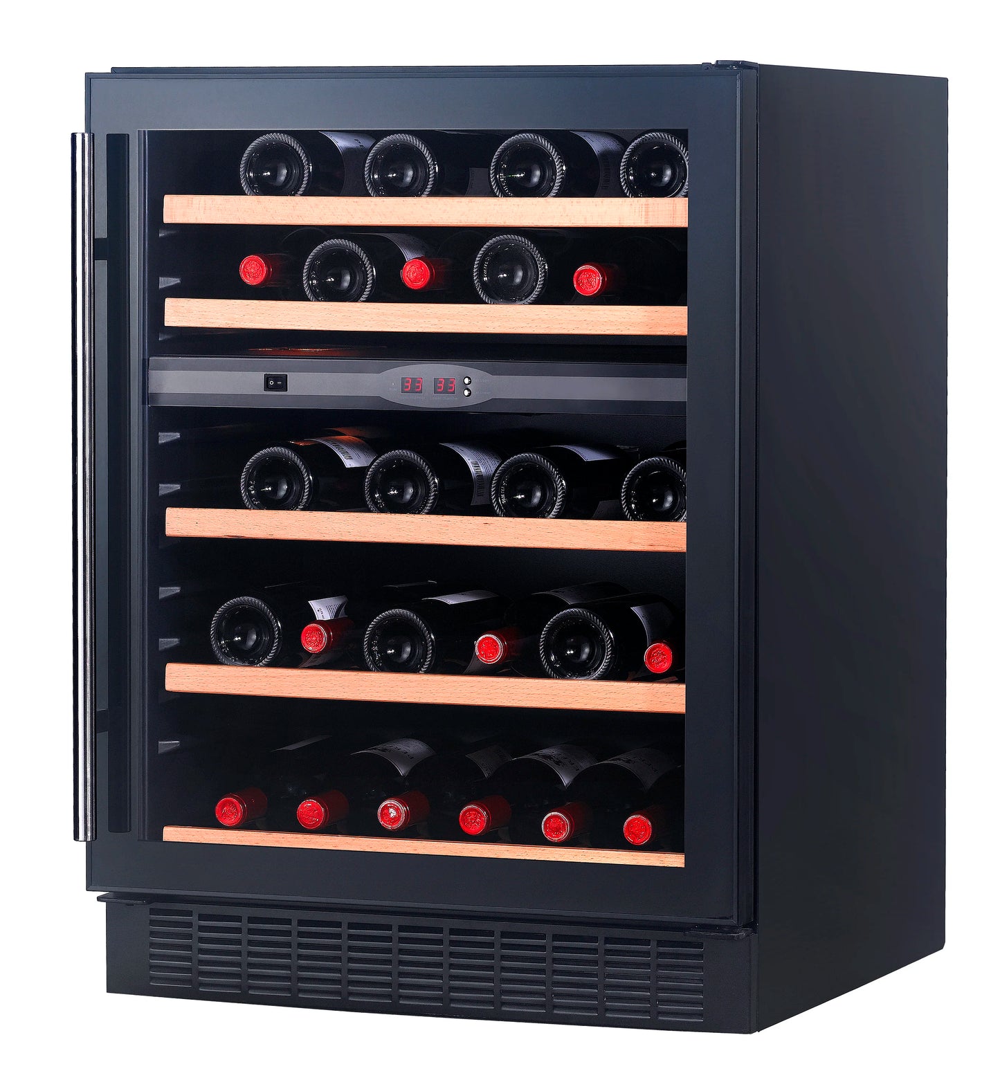 Airo NSX OEM JG45H 45 Bottles Stainless Steel Built-In Electric Compressor Wine Cooler Dual-Zone Electronic Temperature Control