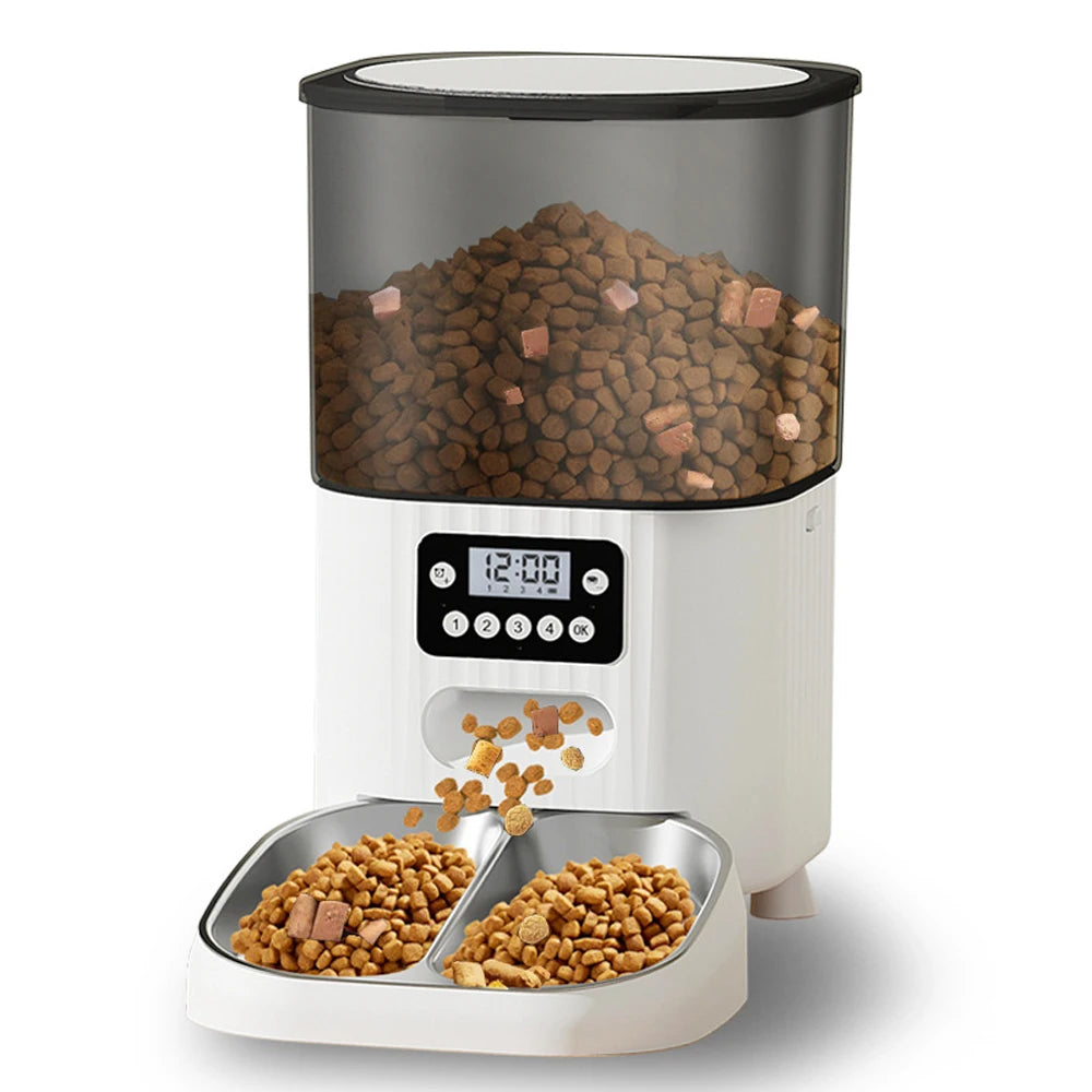 Newly Designed Intelligent 4.5L Cat and Dog Bowl Food Dispenser, Timed Pet Automatic Food Feeding Device