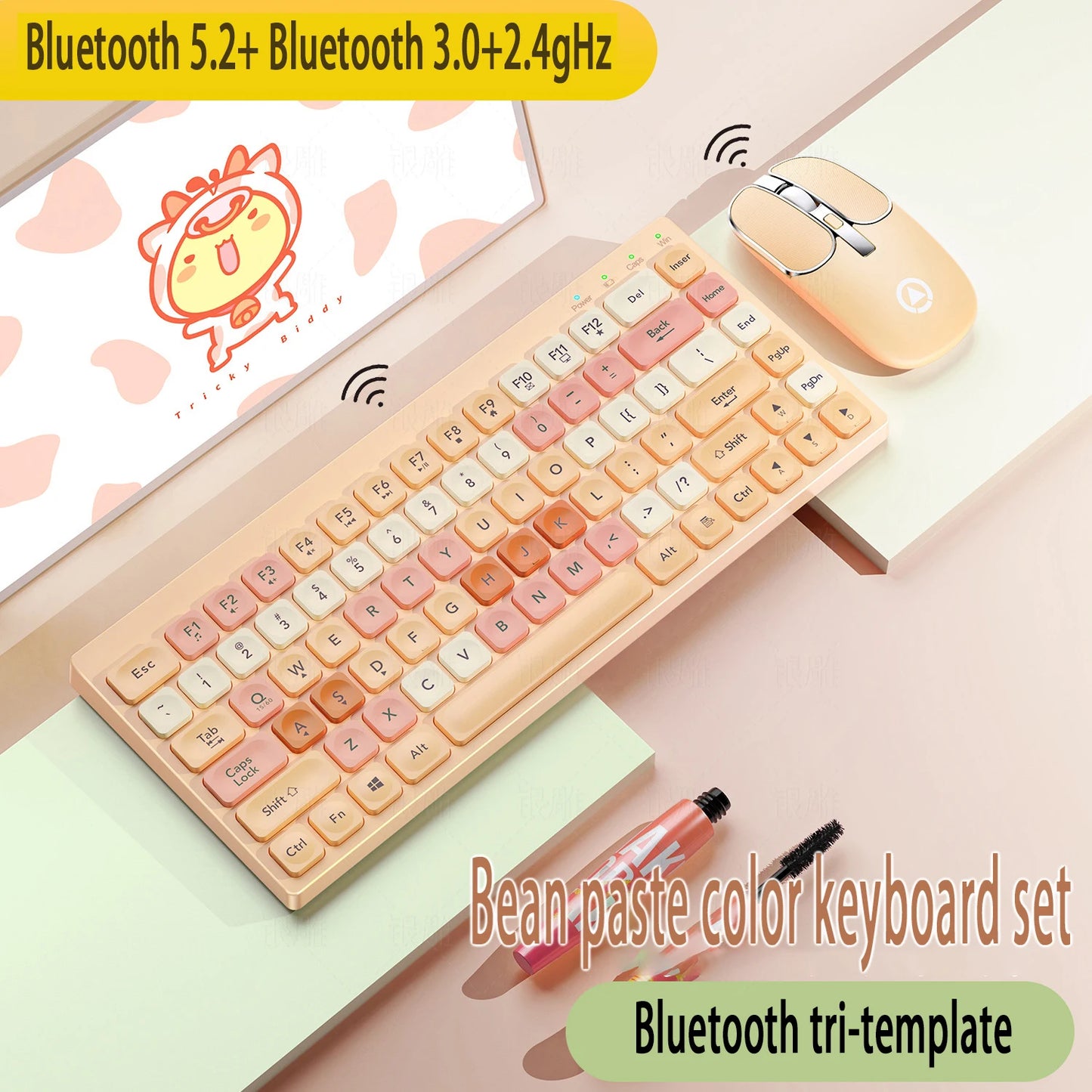 KM02 Wireless Keyboard And Mouse Set Rechargeable Type-c Computer Accessories External Keyboard And Mouse Stable Network Transmi