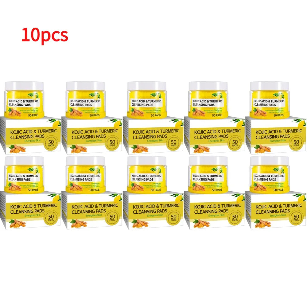 Turmeric Kojic Acid Cleansing Pads Exfoliating Pads Facial Sponges For Cleansing Exfoliating Daily Cleansing Skin Care Tools