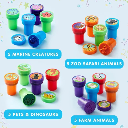 50 Pcs Assorted Stamps for Birthday Party Favor Carnival Prizes School Stampers Goodie Bag, Easter Treasure Box Toys