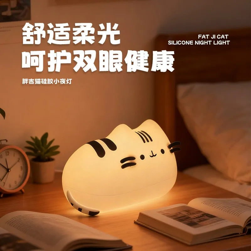 Kawaii Pusheen Night Light Desk Accessories Reading Light Table Lamp Glow in The Dark Christmas Gift Party Favor