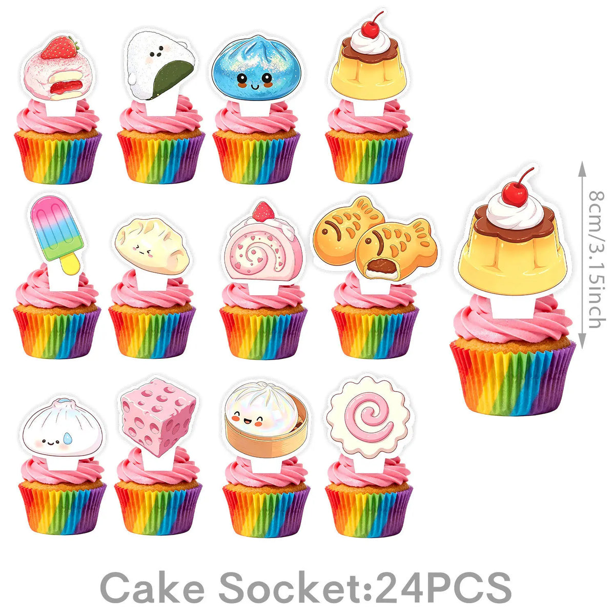 Squishy Bao Bun Themed Birthday Party Decorations Set Tableware Paper Plates Cups Cute Squishy Gift Bags Balloon Banner Supplies