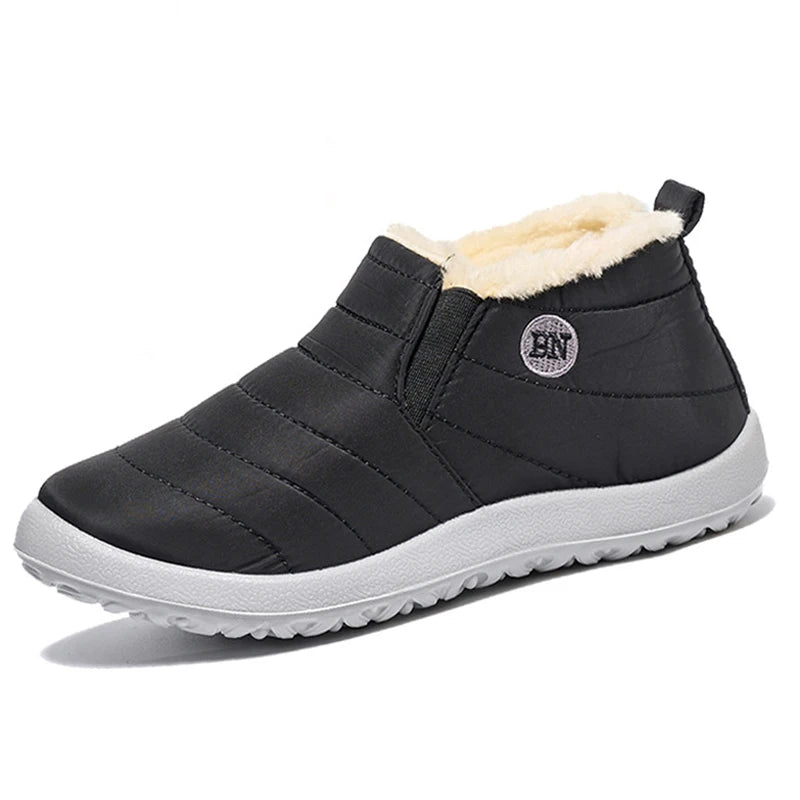 Kidmi Winter Warm Soft Women Shoes Thickened Cold-proof Velvet Cotton Shoes Waterproof Warm Soft Soles Waterproof Cotton Shoes