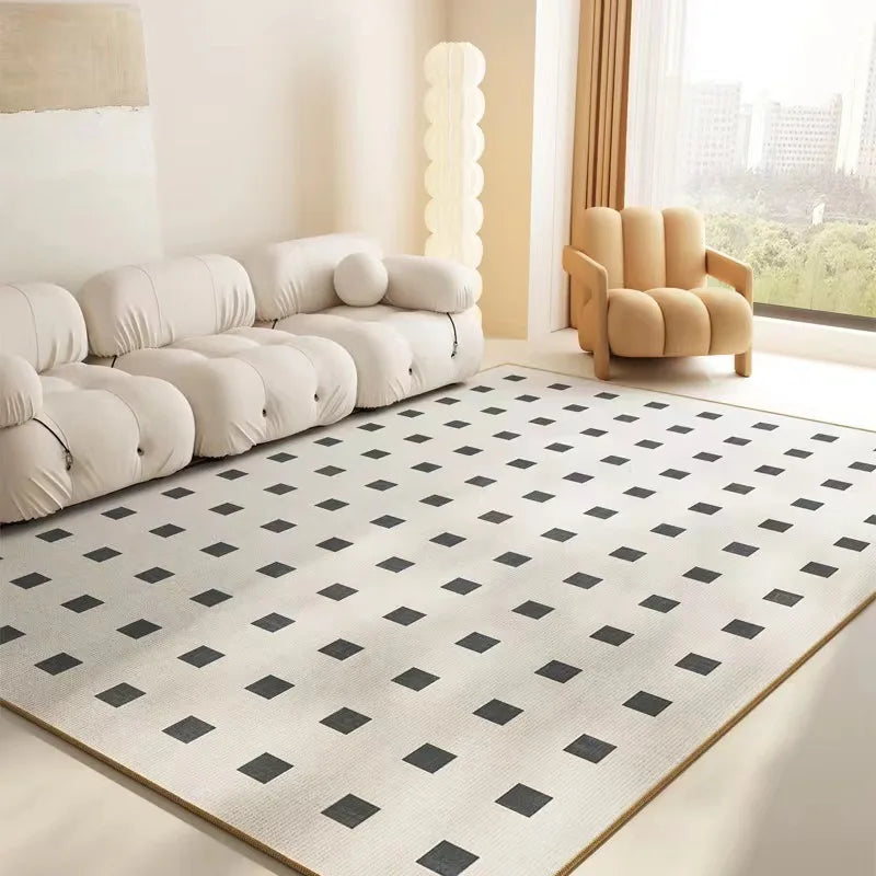 Modern Minimalist Faux Cashmere Bedroom Large Full Carpet Living Room Coffee Table Rug Non-slip Cozy Carpet