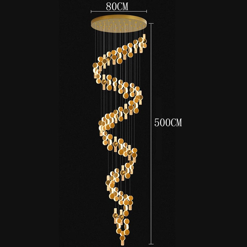 Modern Crystal stair chandelier lights indoor lighting Ceiling lamp hanging light led Chandeliers for living room indoor lightin
