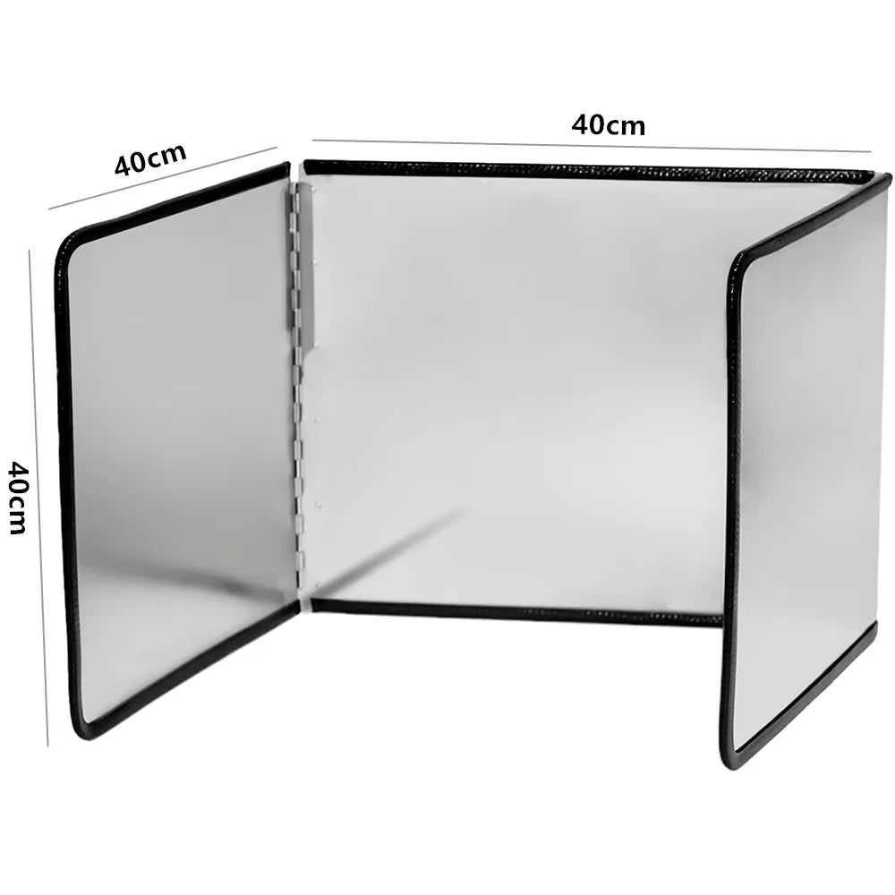 LMETJMA Splatter Guard Foldable Stainless Steel Oil Splash Board Nonstick Oil Splatter Guard Heat Insulation Board For Stove Top