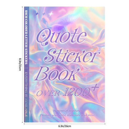 1200pcs+ Motivational Quotes Stickers, Suitable For Journaling; Colorful And Creative Gift For Young Girls